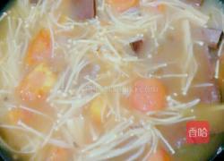 鸭血金针菇番茄汤的做法图解5