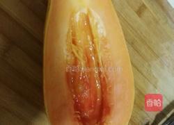 木瓜牛奶炖雪梨的做法图解1