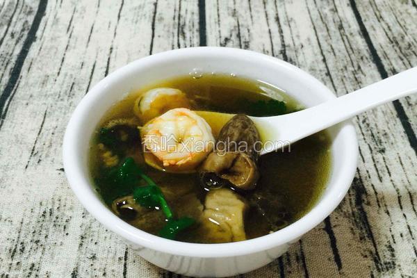 土猪肉海虾草菇汤