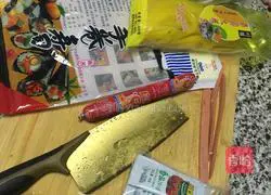 Illustration of how to make sushi 1