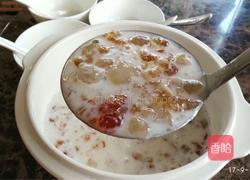 皂角米桃胶炖牛奶的做法图解4