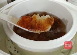 皂角米桃胶炖牛奶的做法图解3