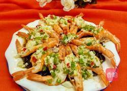 蒜茸开边虾的做法图解26