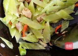 青笋炒肉片的做法图解2