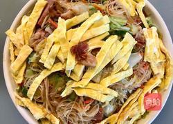 培根生菜炒米粉的做法图解8