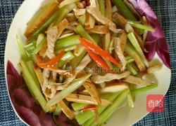 肉丝香干炒西芹的做法图解9