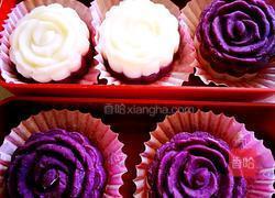 双色薯花糕的做法图解4