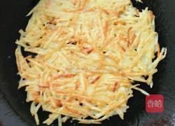 土豆红萝卜丝煎饼的做法图解4