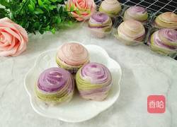 彩虹渐变蛋黄酥(无需揉出膜)的做法图解22
