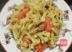 番茄炒花菜的做法图解6