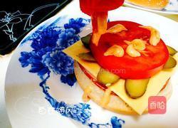 煎蛋汉堡的做法图解7