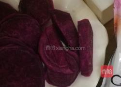 红豆沙馅紫薯糕的做法图解1