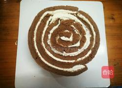 可可奶油卷蛋糕的做法图解10