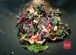 血皮菜炒猪肝 紫贝菜炒猪肝的做法图解7