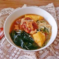 牛尾裙带金针菇豆泡汤的做法[图]