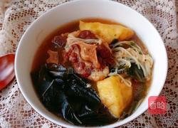 牛尾裙带金针菇豆泡汤的做法图解8