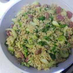 青菜牛肉炒饭的做法[图]