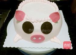 小猪水果生日蛋糕的做法图解6