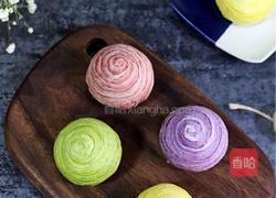 四色螺旋蛋黄酥的做法图解28