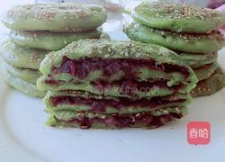 豆沙菠菜糯米饼的做法图解7