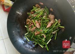 蒜台炒肉的做法图解4