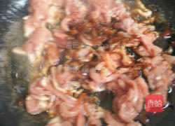 蒜苔肉丝炒饼的做法图解4