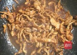 蒜苔肉丝炒饼的做法图解5