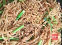 蒜苔肉丝炒饼的做法图解9