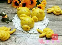 小猪豆沙包的做法图解13