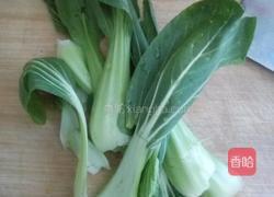 油菜鸡蛋面的做法图解1