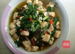 蒜苗焖豆腐的做法图解8