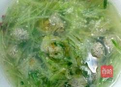 萝卜丝汆羊肉丸子的做法图解3