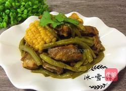 排骨炖豆角玉米的做法图解9