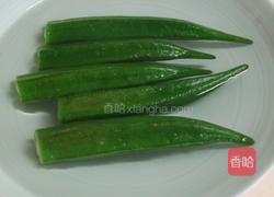 秋葵秒鸡蛋的做法图解4