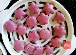 紫薯奶香小花馒头的做法图解11