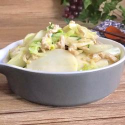 白菜肉丝炒年糕的做法[图]