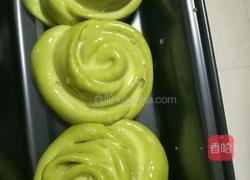 抹茶玫瑰小面包的做法图解6