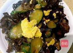 木耳鸡蛋炒黄瓜片的做法图解7