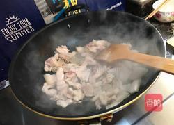 肉炒花菜的做法图解4