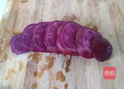 豆沙紫薯糯米饼的做法图解2