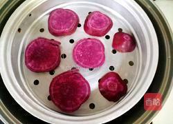豆沙紫薯糯米饼的做法图解3