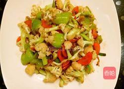 素炒花菜的做法图解4