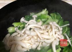 青菜炒蘑菇的做法图解6