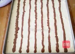 Illustration of how to make Chiba pattern sponge cake sandwich 15