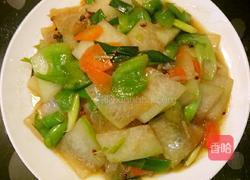 鲁菜大师蒋家菜素炒冬瓜片的做法图解4