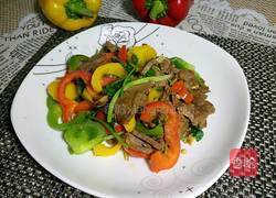 彩椒爆牛肉的做法图解1
