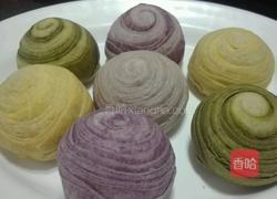 彩色螺旋蛋黄酥的做法图解27