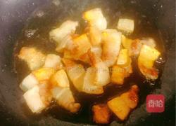 五花肉炒花菜的做法图解4