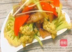 五花肉炒花菜的做法图解8