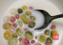 椰汁彩虹小圆子的做法图解5